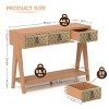 Console Table With Storage For Entryway,Multi-Functional Entryway Table With 3 Drawers,Sofa Table Behind Couch With Open Storage Shelf-Cuddlewood - 3 of 4