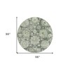 Artichoke Green And Olive Green Floral Washable Indoor Outdoor Area Rug - 3 of 4