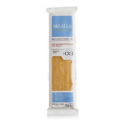 DeLallo Thin Spaghetti Pasta, 16 oz Bag, (4 Pack)