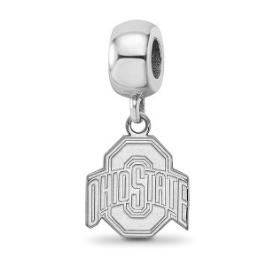 Black Bow Jewelry Sterling Silver Ohio State Buckeyes NCAA Bead Charm - 1 of 4