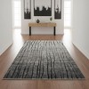 Gray and Black Abstract Power Loom Area Rug - 2 of 4