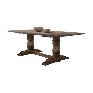 Acme Furniture Leventis Dining Table Weathered Oak Brown