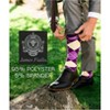 JAMES FIALLO Mens 6 Pairs Funky Sophisticated Shade Argyle Striped Colorful Patterned Crew Dress Socks - 3 of 4