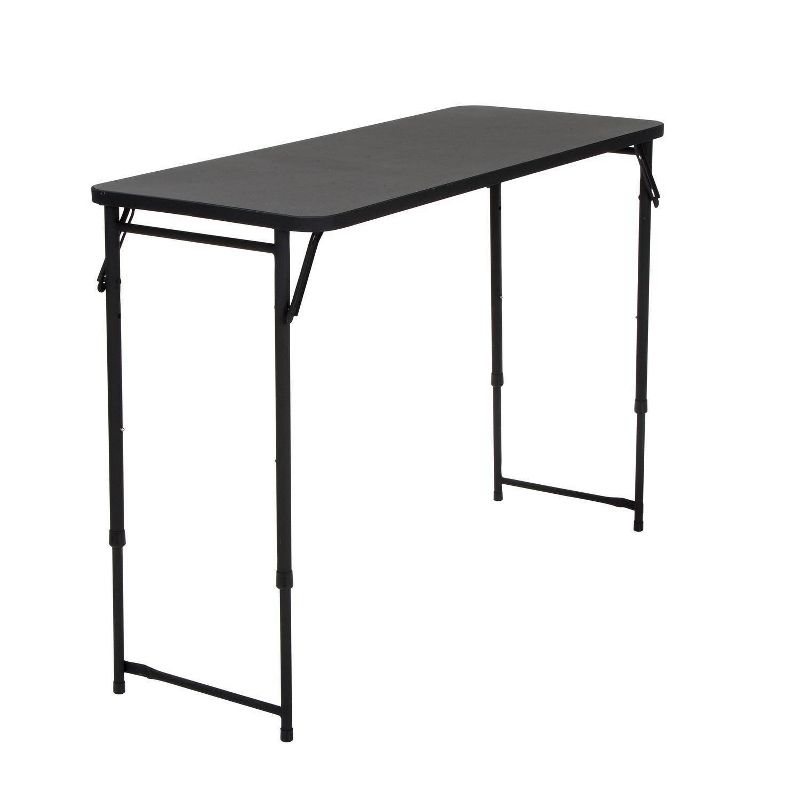 20" X 48" Adjustable Height PVC Top Table Black - Room & Joy, 1 of 13