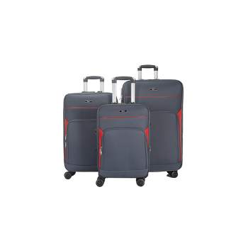 3 PCS Expandable ABS Hard Shell Luggage Set with Spinner Wheels and TSA  Lock, Gray - ModernLuxe