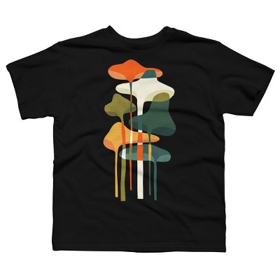 Boy's Design By Humans Artistic Wild Mushrooms Glowing By radiomode T-Shirt