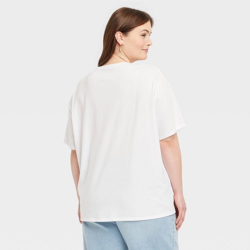 Women's Fresh Lemons Oversized Short Sleeve Graphic T-Shirt - White, 2 of 7
