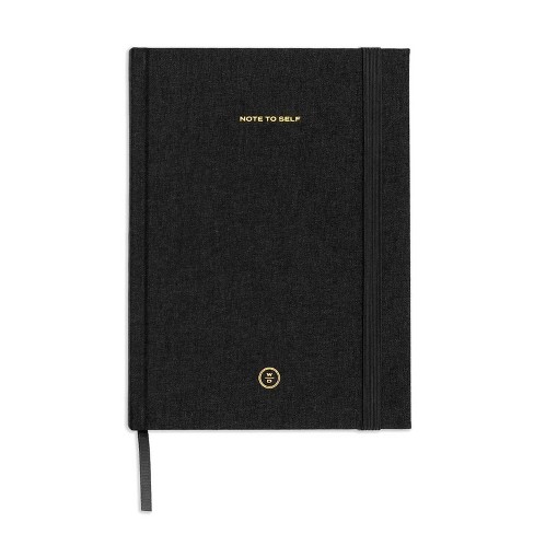Wit & Delight Lined Journal Black Linen Note to Self - image 1 of 4