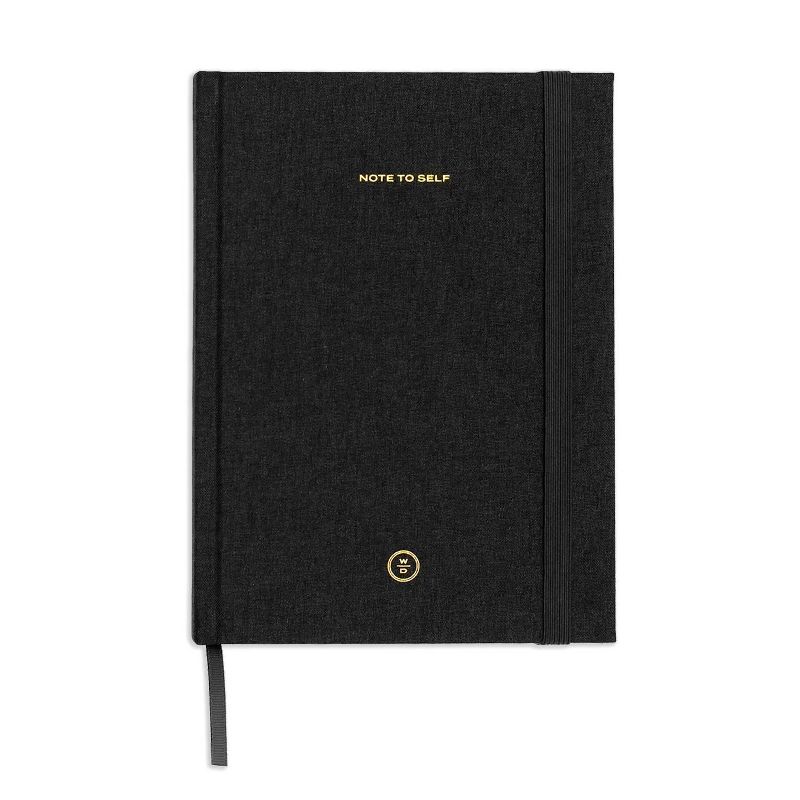 Wit &#38; Delight Lined Journal Black Linen Note to Self, 1 of 11