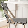 Merrick Lane Mael Set of Two Stacking Bistro Style Bar Stools with Textilene Backs and Seats and Metal Frames for Indoor/Outdoor Use - 4 of 4