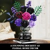 546PCS Purple Roses Flowers Bouquet Building Set Mother's Day Birthday Gifts for Adults - 4 of 4