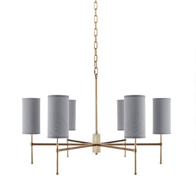 Conrad Chandelier Gray/Gold