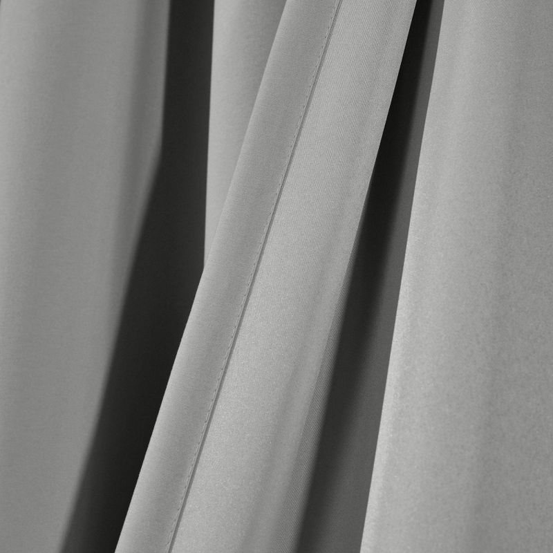 Set of 2 Allison Ruffle Rod Pocket Light Filtering Window Curtain Panels - Lush Décor, 6 of 14