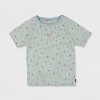 Levi's® Girls' Ruffle Hem Short Sleeve T-shirt - Blue : Target