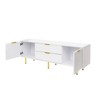TiramisuBest Modern TV Stands Warm White TV Cabinet for 80 Inch TV Stand Four Drawers Living Room Bedroom - 4 of 4