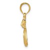Black Bow Jewelry 14k Yellow Gold Satin and Polished, Diamond Cut Cat Pendant - 2 of 4