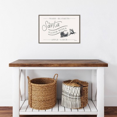Vintage Christmas VI Framed Canvas Wall Art Print