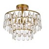Elegant Lighting Mila 14 inch flush mount in brass - 3 of 4