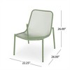 SKRAN Set of 2 Outdoor Mesh chair, Patio Iron Armless Chair with Angled Legs and Narrow Backrest for Patio, Porch, Poolside and Balcony - 3 of 4