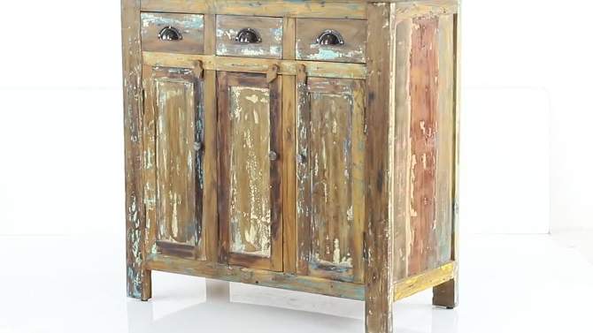 Rustic Wood Cabinet Chestnut Brown - Olivia &#38; May, 2 of 16, play video