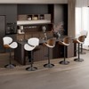 CAVINAS 23-32" 360°Swivel Bar Stools Set oof 1/2,Sleek Bentwood Counter Height Barstools with PU Leather Cushion & Metal Base,350lbs Capacity - 4 of 4
