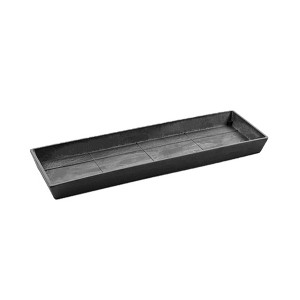 Ecopots Indoor/Outdoor Modern Plastic Rectangular Bruges Flower Pot Planter Saucer - 1 of 3