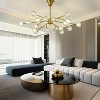 BAOURE Modern Sputnik Chandelier 18 Light, 47 in Mid Century Gold Ceiling Light Fixture with Crystal Globe Shade for Dining Room Kitchen Living Room - 2 of 4