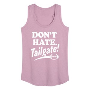 Women's - Instant Message - Don't Hate Tailgate Graphic Racerback Tank - 1 of 4