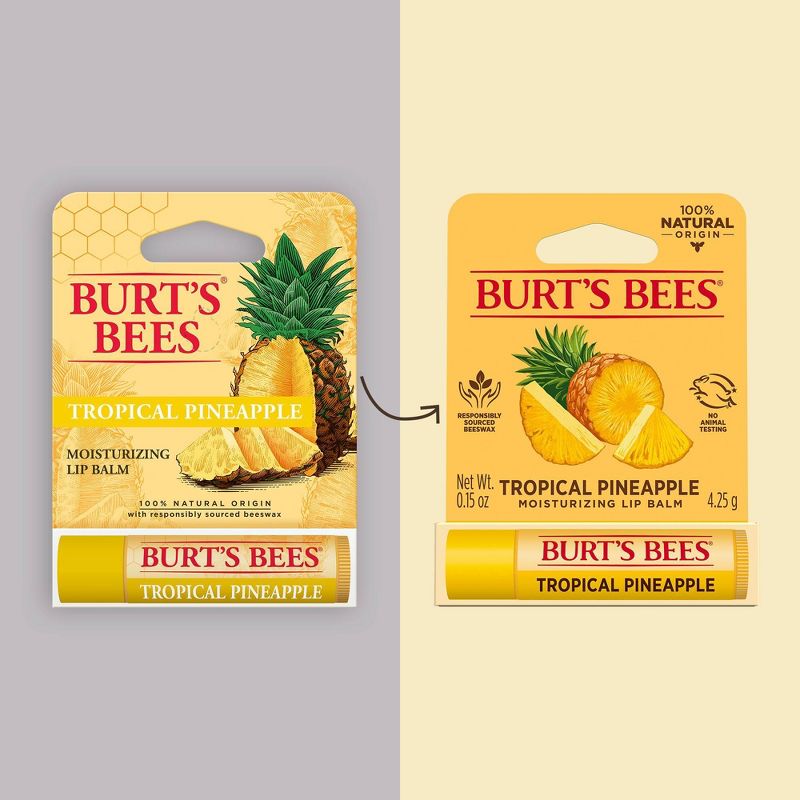 Burt&#39;s Bees Lip Balm - Pineapple - 0.15oz, 4 of 12
