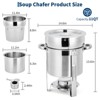 11QT Soup Chafer, Large Capacity Soup Chafer Sets of 2, Stainless Steel Round Soup Warmer for Party Buffet Event & Commercial Event - 2 of 4