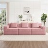 RISOKEYS Modular 3 Seat Boneless Sofa - Corduroy Cloud Sectional Couch with Deep Seat & Throw Pillows, Sofa for Small Space - 2 of 4