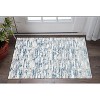 HomeRoots 3' X 5' Blue and Gray Abstract Washable Non Skid Area Rug - 2 of 4