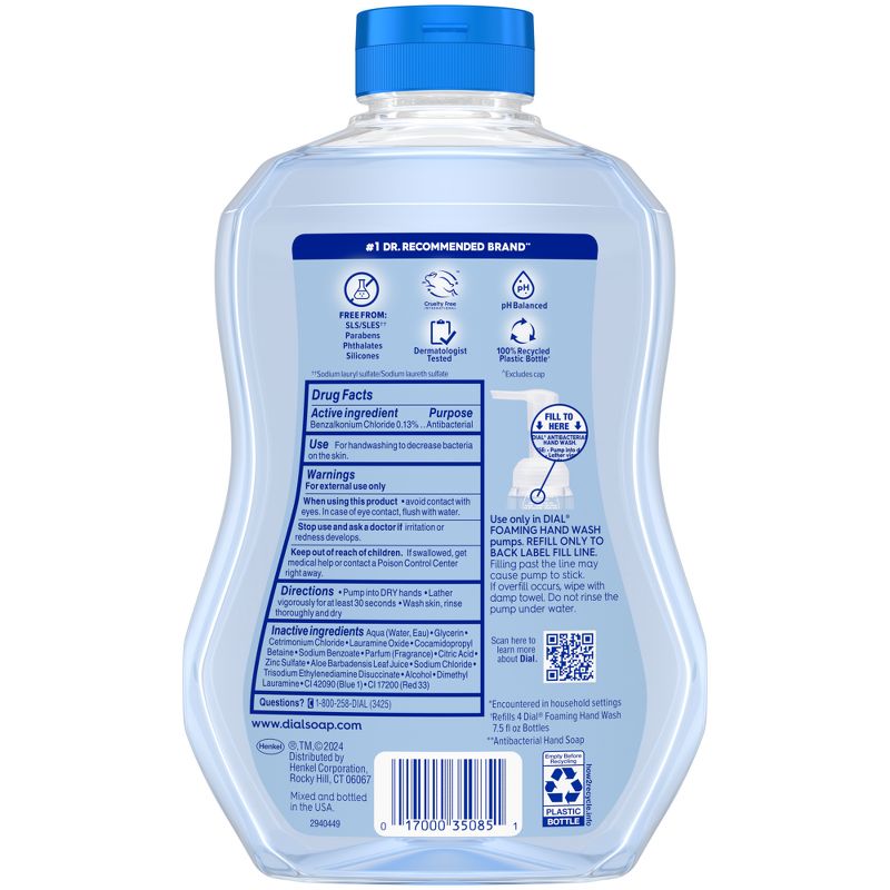 Dial Hand Soap Foaming Refill - Spring Water - 30 fl oz, 2 of 13
