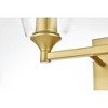 Elegant Lighting Gianni 2 light Brass and Clear Bath Sconce - 4 of 4