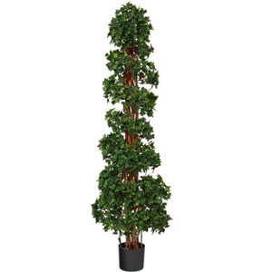 Nearly Natural 5.5-ft English Ivy Topiary Spiral Artificial Tree UV Resistant (Indoor/Outdoor) - 1 of 4
