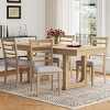 4 Piece Rubberwood Dining Room Chair Set,Upholstered Armless Dining Chairs with Ladder Backrest,Modern Classic Kitchen Furniture-Cuddlewood - 3 of 4