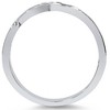 Pompeii3 1/4ct Diamond Engagement Wedding Ring Set 10K White Gold - 2 of 4