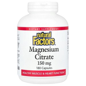 Natural Factors Magnesium Citrate, 150 mg, 180 Capsules - 1 of 3
