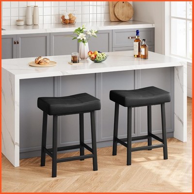Counter Height Bar Stools Set of 4, 24 Inch Barstools for Kitchen Island Counter