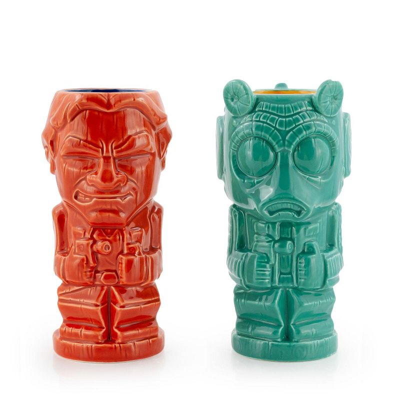 Beeline Creative Geeki Tikis Star Wars Han Solo & Greedo Mugs | Star Wars Tiki Style Ceramic Cups, 1 of 7