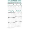 Sorbus 4 Pack Small Clear Plastic Container Bins W/ Lids and Handles - Perfect for Kitchen Organization and Storage - image 4 of 4