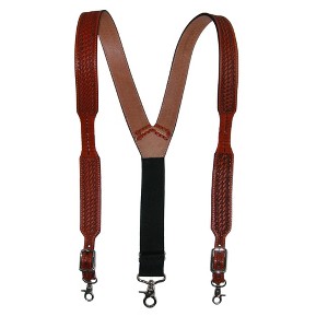 3 D Belt Company Men's Big & Tall Leather Suspenders with Metal Swivel Hook Ends - 1 of 4