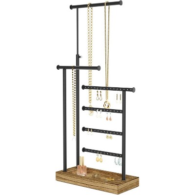 Sriracha Jewelry Organizer Stand, Extra Tall Necklace Holder Jewelry Holder, 4-Tier Earring Holder Organizer, Jewelry Display