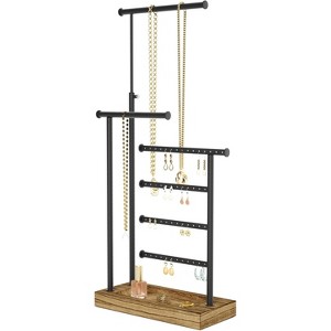 Sriracha Jewelry Organizer Stand, Extra Tall Necklace Holder Jewelry Holder, 4-Tier Earring Holder Organizer, Jewelry Display - 1 of 3
