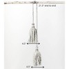 Sullivans Tassel Garland Ornament 21.5"H Gray - 2 of 3
