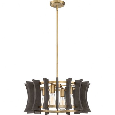 Quoizel Lighting Cordelia 4 - Light Pendant in  Aged Brass