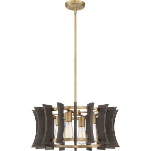 Quoizel Lighting Cordelia 4 - Light Pendant in  Aged Brass - 1 of 4