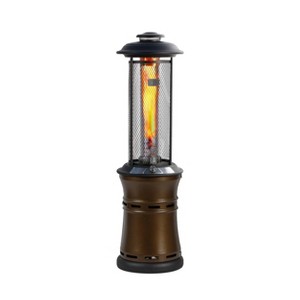 Heatmaxx 36000 BTU Gas Floor Standing Dancing Flame Outdoor Patio Portable Heater Bronze - 1 of 4