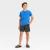 Boys' Short Sleeve Printed T-Shirt - Cat & Jack™ Bright Blue - 3 of 3