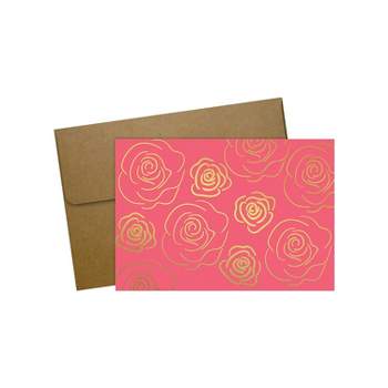 10ct Folded Notes Vintage Floral Monogram - S : Target